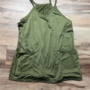 Green Sleeveless Athletic Dress